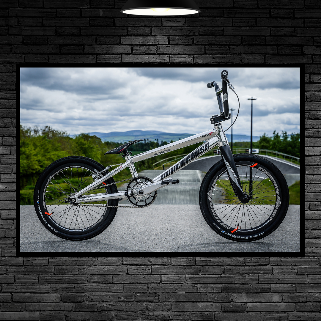 Supercross BMX RS7 Polished Aluminum Race Frame Poster