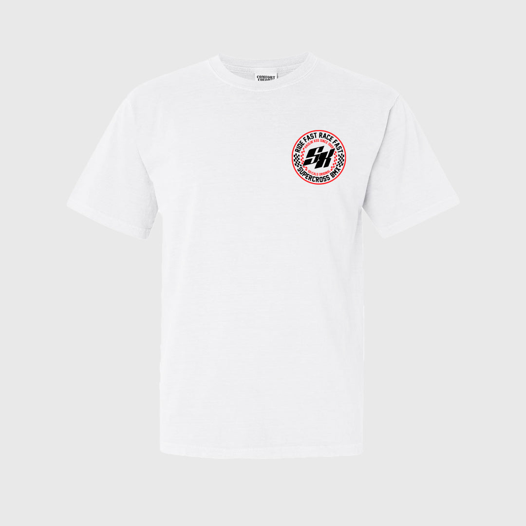 Supercross BMX | White Speed Checks T-Shirt