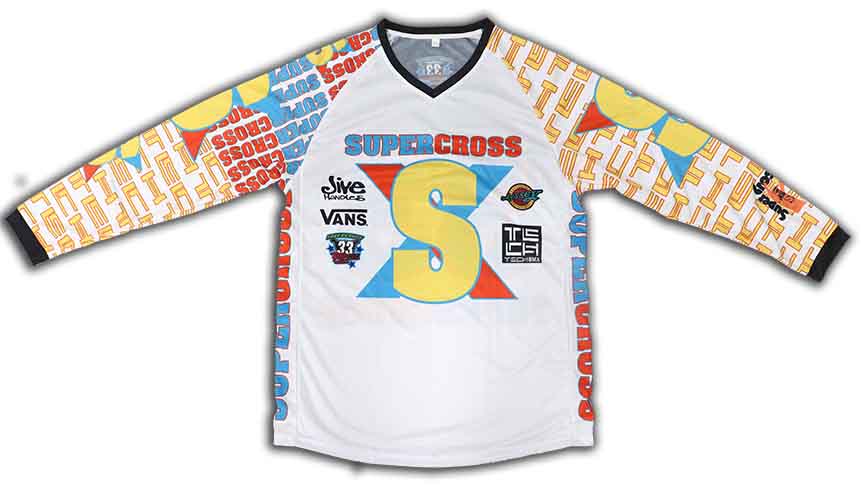 Supercross BMX | Long Sleeve Practice Jersey Style T-Shirt XXX Large / Hi Vis Yellow