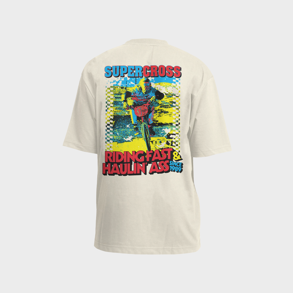 Supercross BMX | T-shirt à manches courtes Riding Fast and Haul Ass