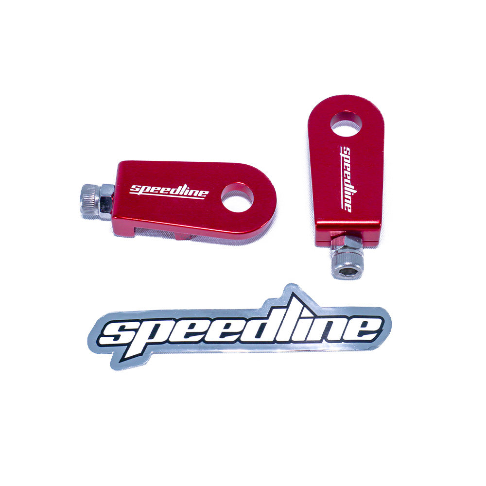 Speedline Parts Chain Tensioners CNC d Alloy BMX Kit 3 8 10mm Red Anodize