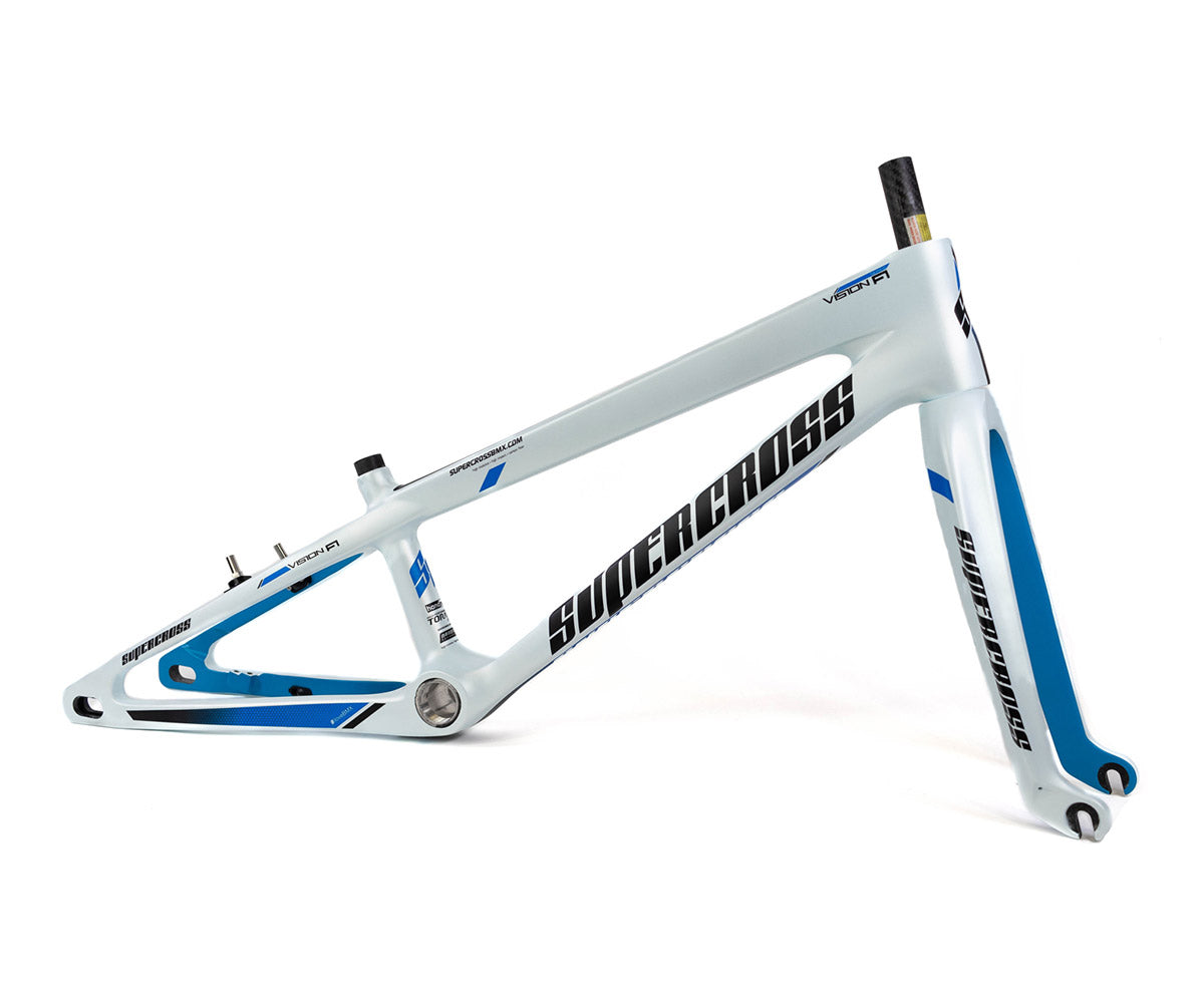 Supercross BMX Vision F1 Carbon Fiber Racing Chassis - Cloud White