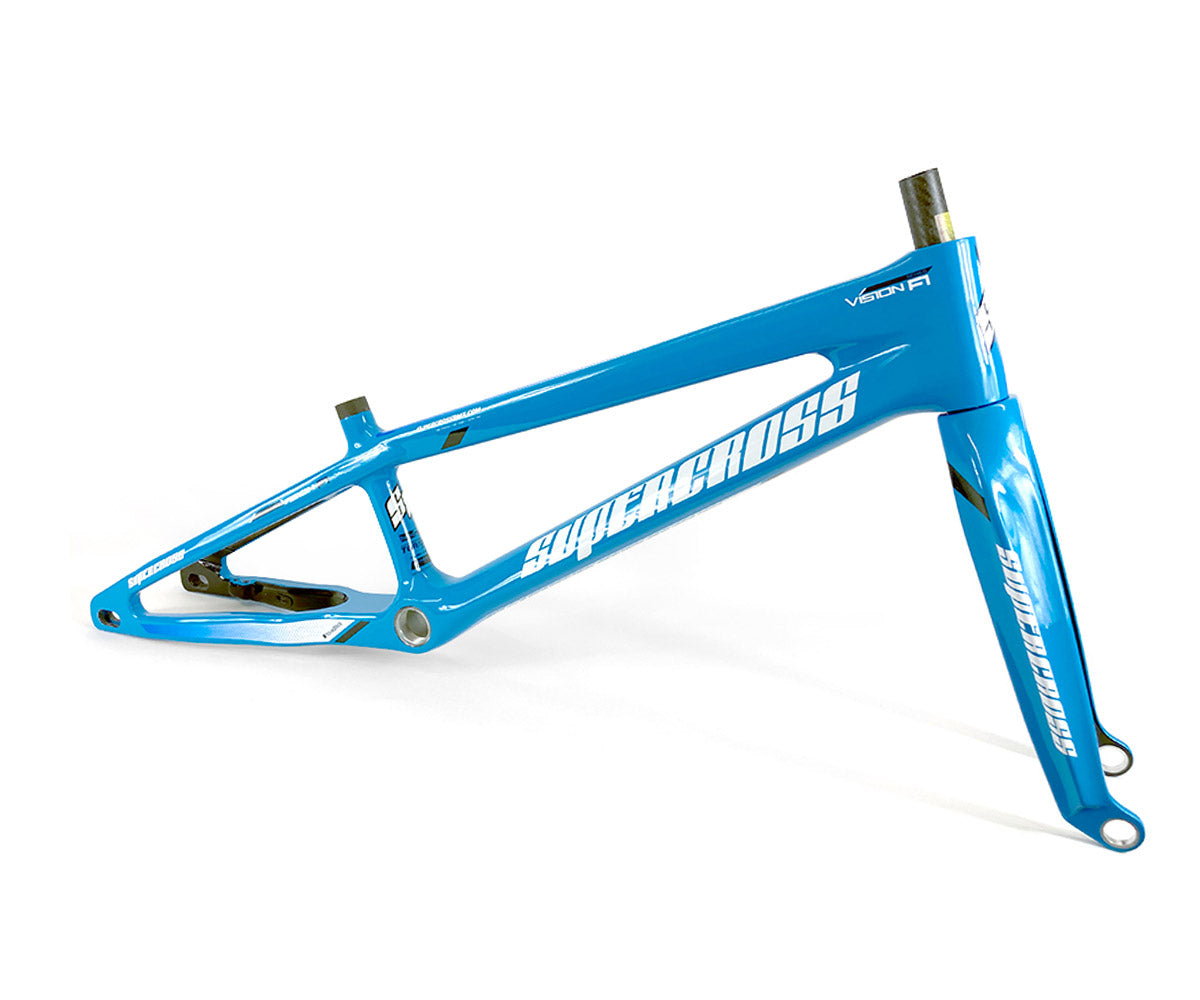 Supercross BMX Vision F1 Carbon Fiber Racing Chassis - Cyan Black