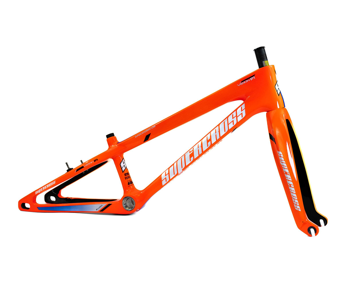 Supercross BMX Vision F1 Carbon Fiber Racing Chassis - Neon Orange