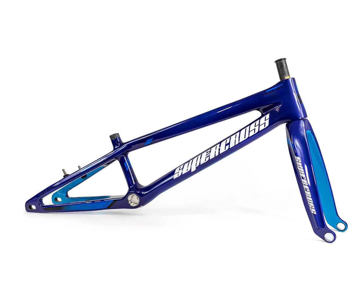 Supercross BMX Vision F1 Carbon Fiber Racing Chassis - Ultra Metallic Blue